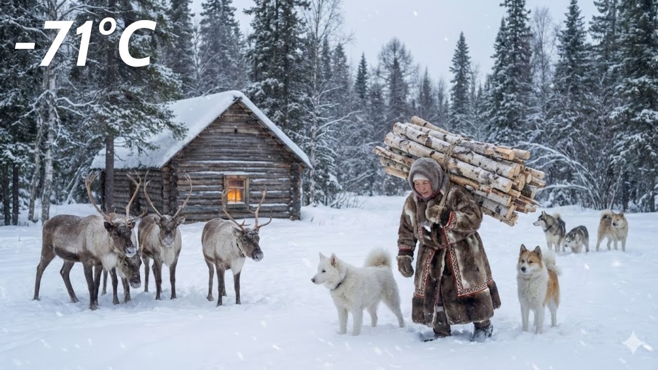 90-Year-Old Widow & Her Dogs | Surviving ALONE in Siberia’s −71°C