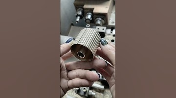 Satisfying turning the round brass bar !#cnc #cncmachining