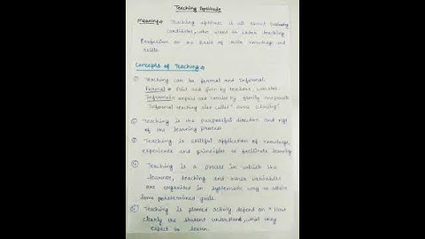 Teaching Definition | Teaching nature and it