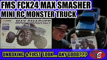 FMS FCX24 MAX SMASHER MINI RC MONSTER TRUCK UNBOXING & FIRST LOOK ANY GOOD??? NEW ENGLAND RC – E130