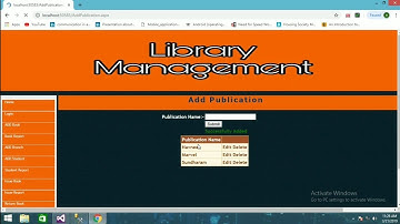 Part 3 [Library Management] Creating Add publication and Add Branch page with database