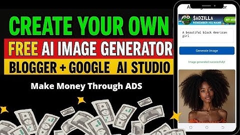 Create Your Own FREE AI Image Generator with Google AI + Blogger | Make Money Online 2025