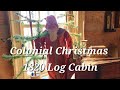 Christmas tour colonial log cabin filled with early antiques  primitive decorating inspiration