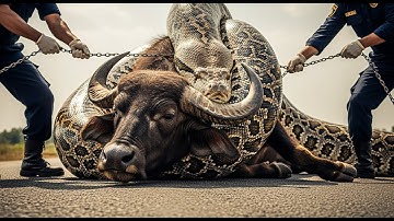 Emergency Rescue Team Saves Exhausted Buffalo From Giant Python’s Deadly Bite 🐃🐍