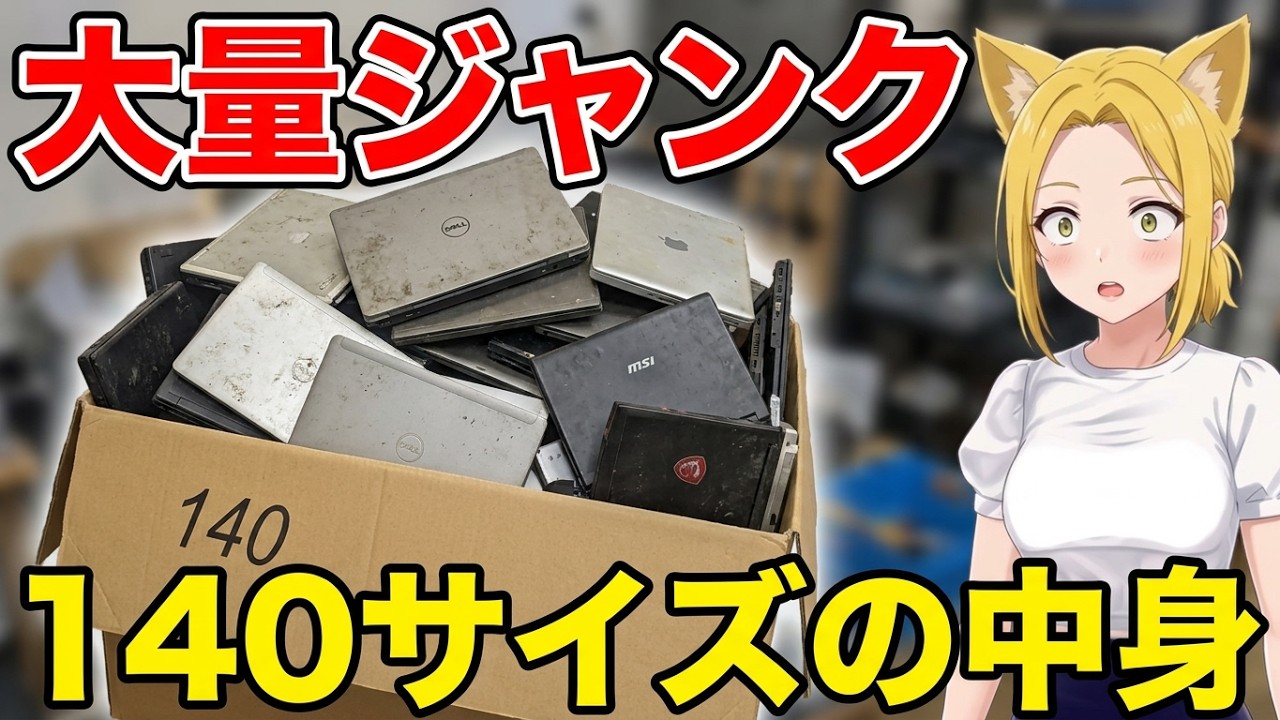 Junk Mystery Box] A Massive Haul of Laptops Packed into a 140-Size