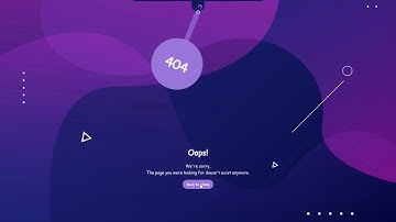 404 Page Not Found | Web Page Design Animated using Html & CSS