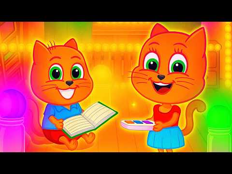 Familia de Gatos - LUZ PROYECTORA MÁGICA Dibujos Animados Para Niños 4K