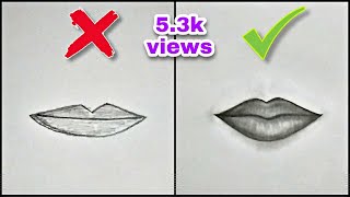 shorts Dos & Donts : How to draw realistic Lips (Mouth) - Realistic Lips Drawing - Pencil Sketch