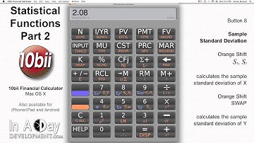 Financial Calculator - Statistical Functions Part 2 - 10bii Mac OS X