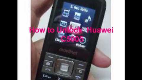 Huawei C5005 Unlock Code - Free Instructions
