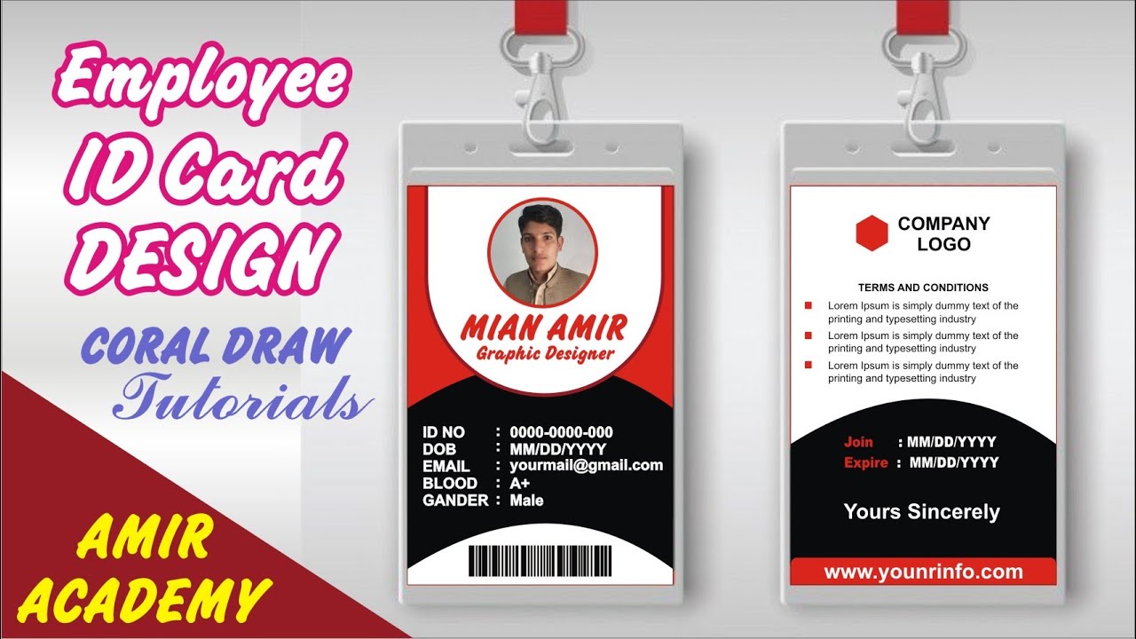 How to make Employee ID Card Design In Corel Draw Employee card