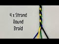 How To Make A Four Strand Round Braid Spiral 4 Strand Plait How To Make A Four Strand Round Braid Spiral 4 Strand Plait