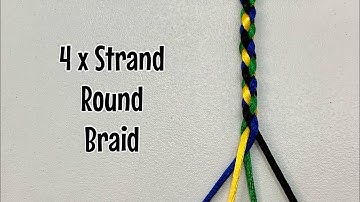 How to make a four strand round braid - spiral - 4 strand plait