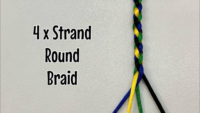 Four strand flat braid - simple and fast! 4 strand plait 