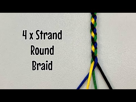 How to make a four strand round braid - spiral - 4 strand plait 