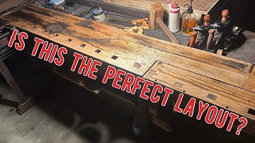 The perfect hand tool workbench layout! Tell me where to improve! #woodworking #workbench