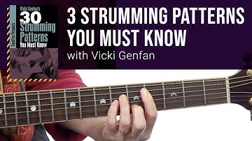 🎸 3 Guitar Strumming Patterns You MUST Know - Vicki Genfan - TrueFire