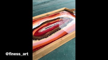 GEODE TRAY/ TABLE  made from epoxy resin - slow detail video 🥰