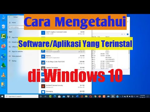 Cara Mengetahui Software atau Aplikasi Yang Terinstall di Windows 10 by Channel Zahby