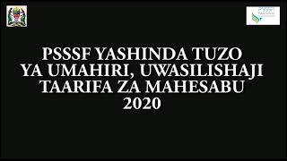 PSSSF Yaibuka Kidedea Tuzo za NBAA za Umahiri wa Uandaaji Mahesabu kwa Mwaka 2020