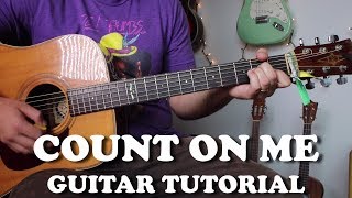 Video thumbnail of "Count On Me - Bruno Mars - Super Easy Beginner Guitar Tutorial"