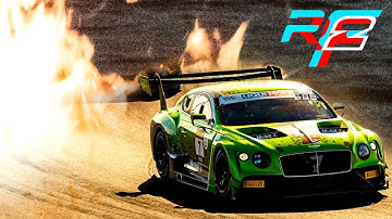 rFactor 2 - Nordschleife 24h with Day / Night Cycle (PBR Update) - Bentley Continental GT3 Gameplay