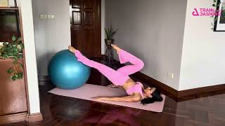 Stability Ball Reverse Plank Marching
