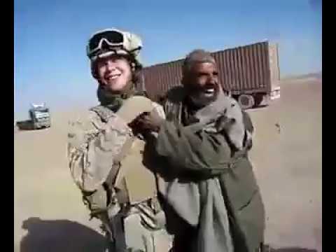 American soldier funny video with old afghan man