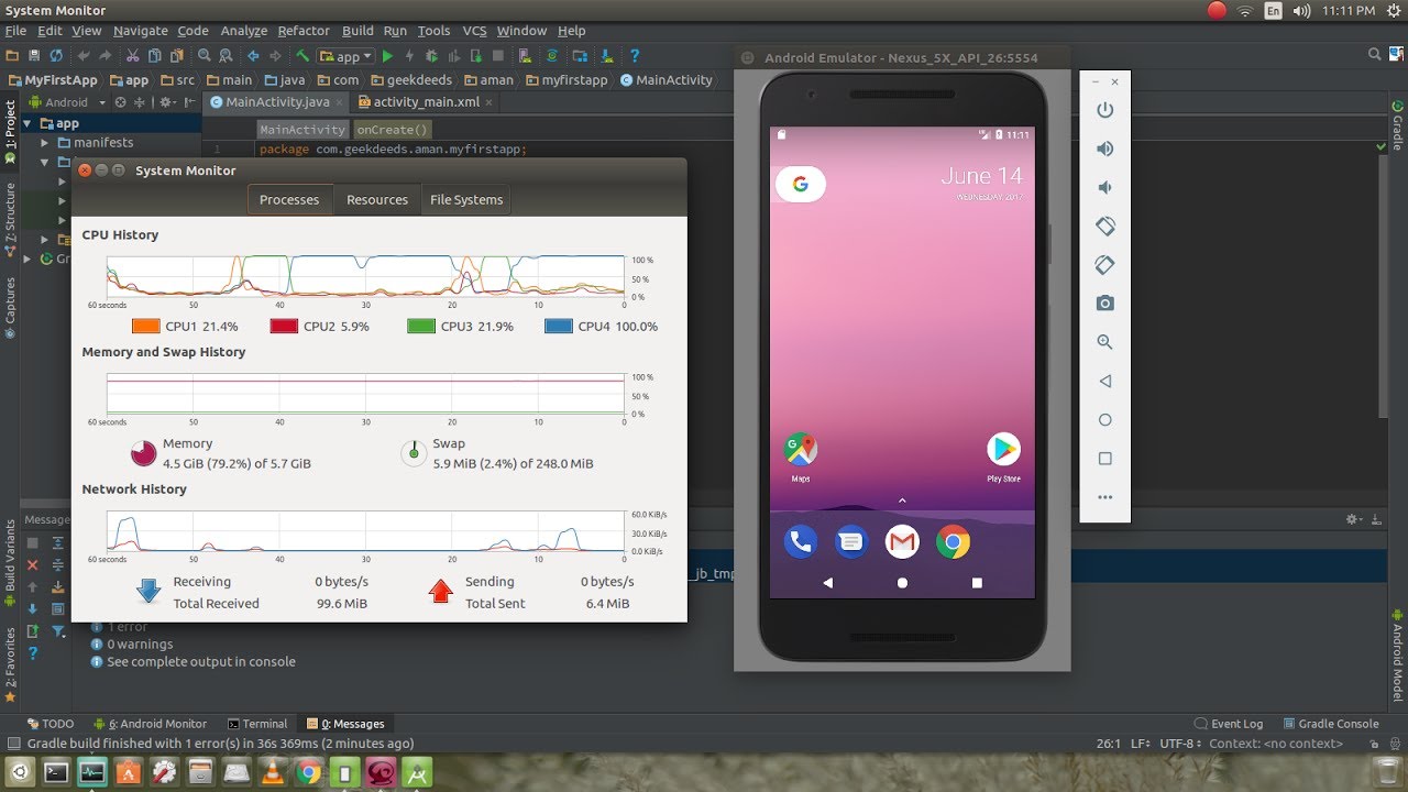 Android Studio Ram Use YouTube