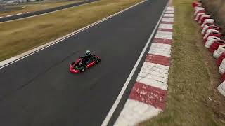 Drone Films Go-Kart Competing At Race - 1502372