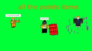 showing all the points items in general ragdoll chaos roblox