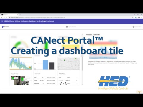 HED CANect Telematics Portal - Creating a Dashboard Tile