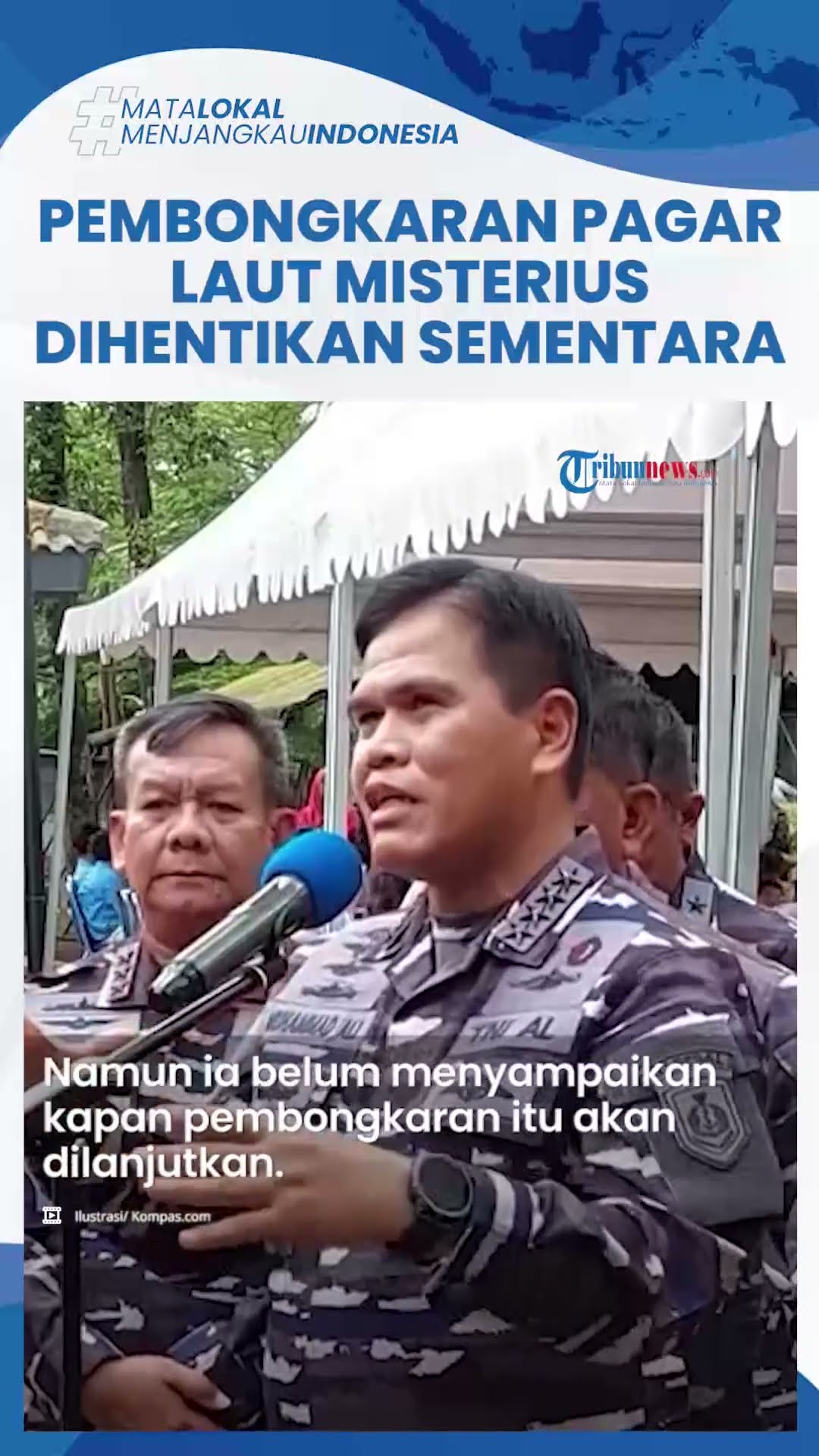 TNI AL Tunda Pembongkaran Pagar Laut Misterius Tangerang, Gelar Rapat Evaluasi Alat yang Digunakan