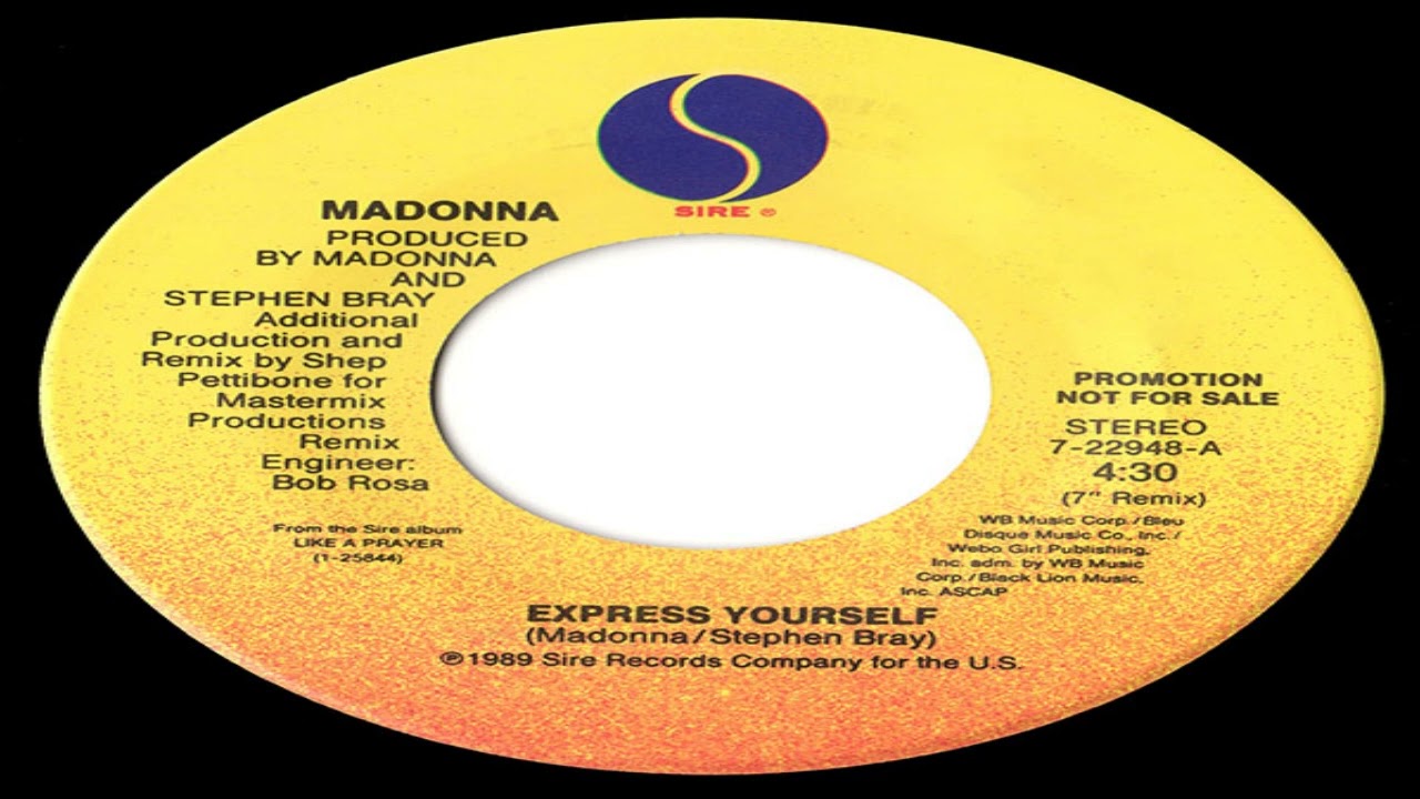 Madonna - Express Yourself (US 7'' Promo) (1989)