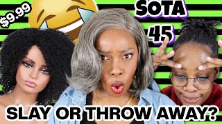 Slay Or Throw Away 45! | Trying Cheap Wigs & Here's What Happened! | ✨AMAZON Edition | MARY K. BELLA