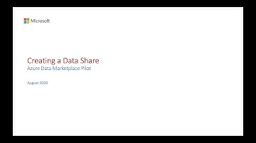 Azure Data Marketplace - Create Data Share