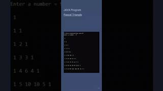 Number Pattern | Pascal Triangle #shorts #java Master Pascal S Triangle Java Tutorial Unlock The Magic With Two Easy Methods