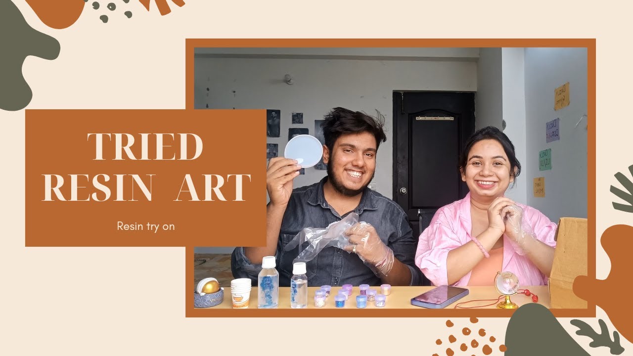Trying resin art for the first time with my brother - YouTube