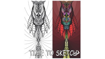 Timelapse - Sketch 1. Big Mandala Art Drawing Doodle. Autodesk Sketchbook