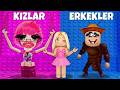 KIZLAR VS ERKEKLER KOMİK KULE 😂 ROBLOX KÜBRA NİSA