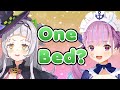 Shion hides spare futon to sleep in same bed with Aqua [Hololive] [ENG SUB]