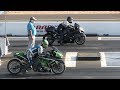 WOW! That was fast!!!Turbo Hayabusa vs Kawasaki Ninja-drag race