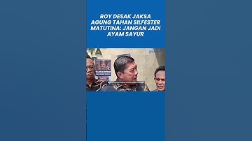 MENOHOK! Roy Suryo Desak Jaksa Agung Tahan Silfester Matutina: Jangan Jadi Ayam Sayur