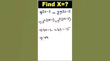 find x of indices and algebraic manipulation #indices #algebraic #equationmathtricks #olympiadexams