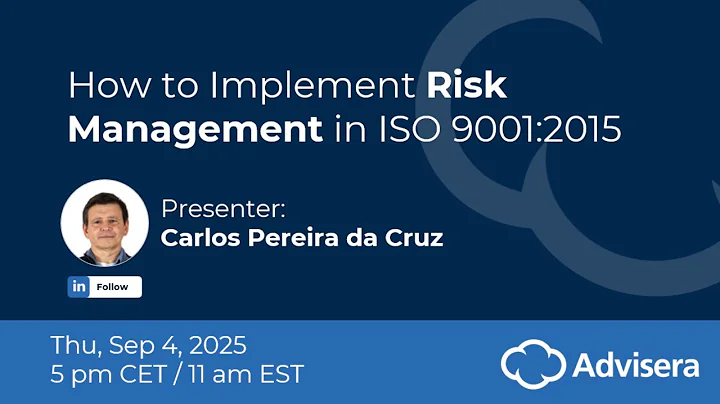 How to Implement Risk Management in ISO 9001:2015 [live webinar]