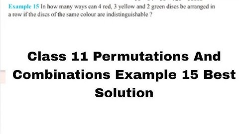 Class 11 Maths|| Permutations And Combinations|| Example 15 Solution #class11maths #ncert