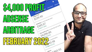 Adsense Arbitrage February 2022 Earning Report