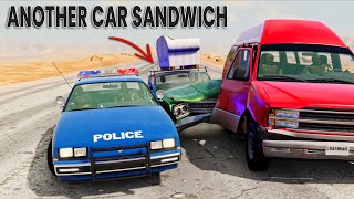 BeamNG Drive  Cars vs Angry Police Car #9 (RoadRage)