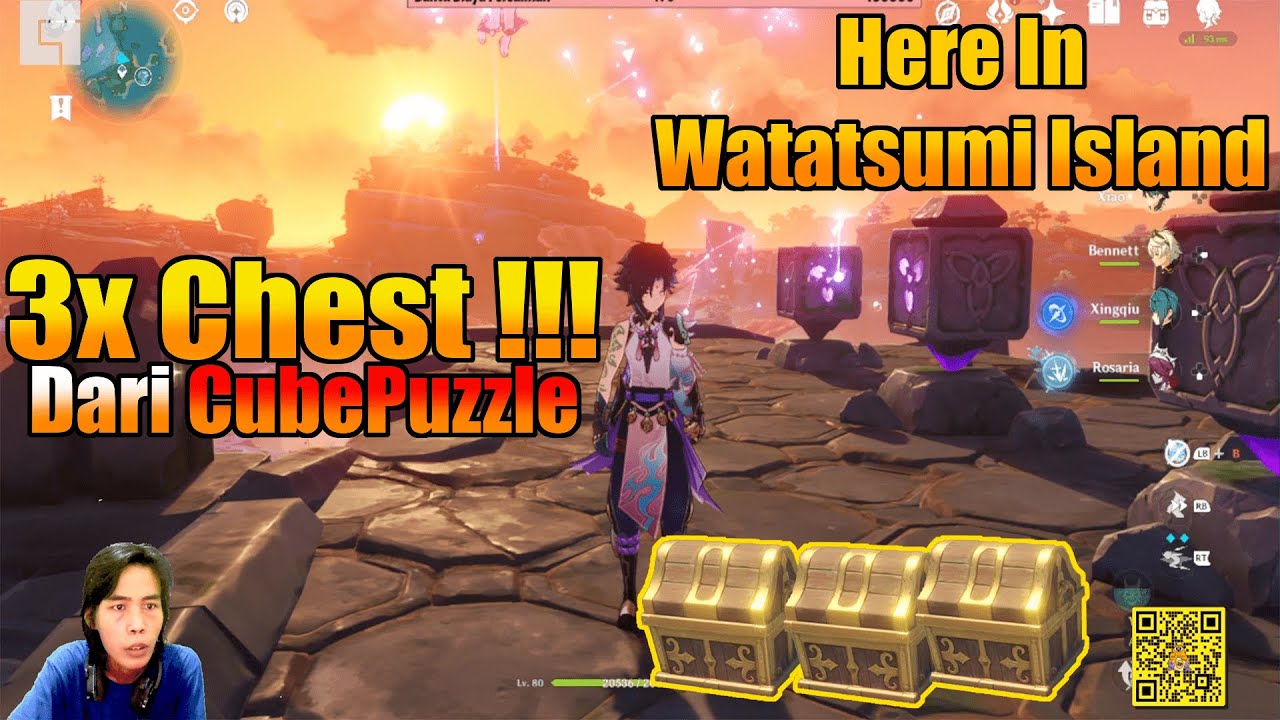 Triple Chest Reward From The cube Puzzle Watatsumi Island Genshin