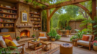 Early Café Vibes with Firelight &amp; Jazz ☕ Smooth Jazz Music for Clarity and Mood